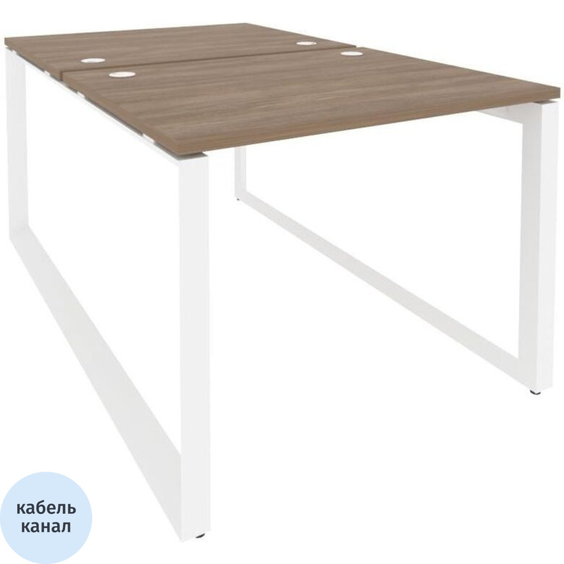 Изображение товара Рабочая станция на 2 рабочих места ONIX-О O.MO-D.RS-2.1.8 (дуб аризона/белый, 980х1635х750 мм)