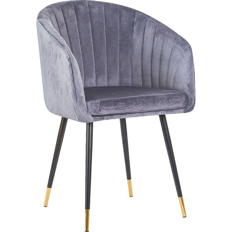 Изображение товара Кресло обеденное Dobrin Mary серый (велюр, металл)