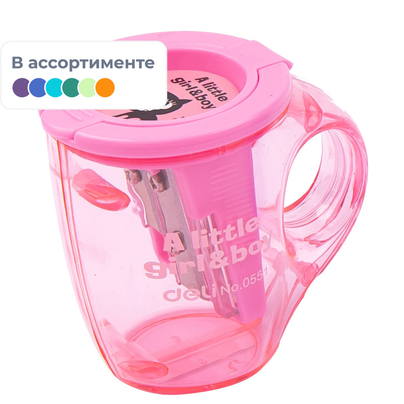 Изображение товара Точилка для карандашей Deli Cup E0551 с контейнером пластиковая