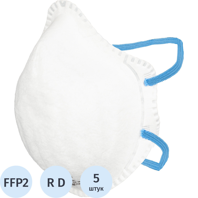 Изображение товара Респиратор UnixAir 112 противоаэрозольный FFP2 RD многоразовый белый с плотным прилеганием