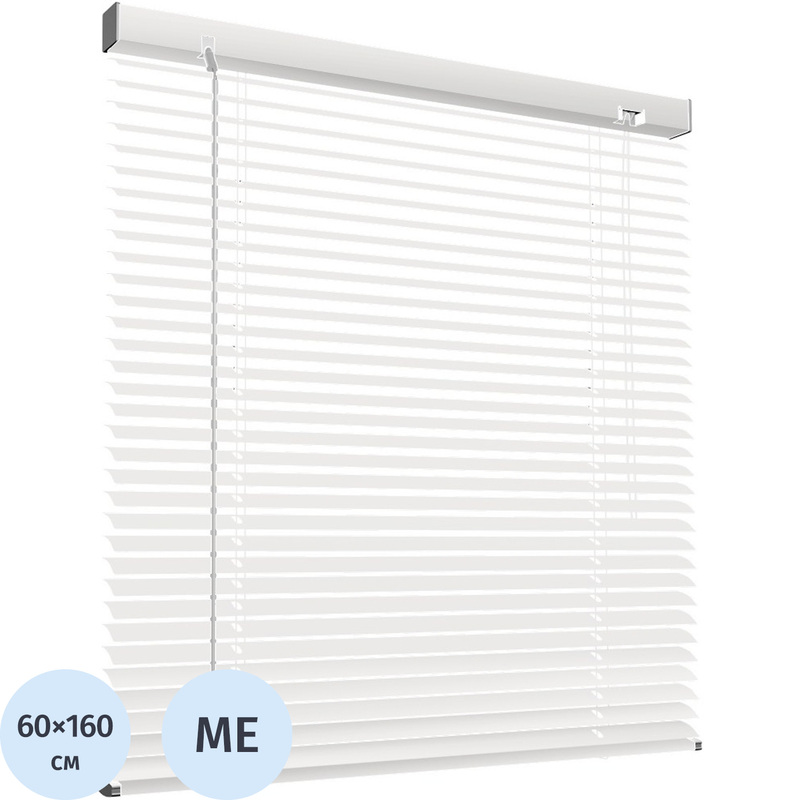 Изображение товара Жалюзи горизонтальные алюминиевые белые 60х160 см