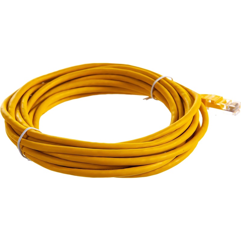 Изображение товара Патч-корд витая пара TWT TWT-45-45-5.0-YL cat 5e 5 метров для сети