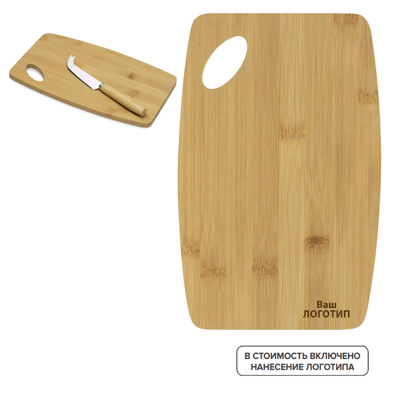 Изображение товара Подарочный набор для сыра Livarot с гравировкой из бамбука 2 предмета