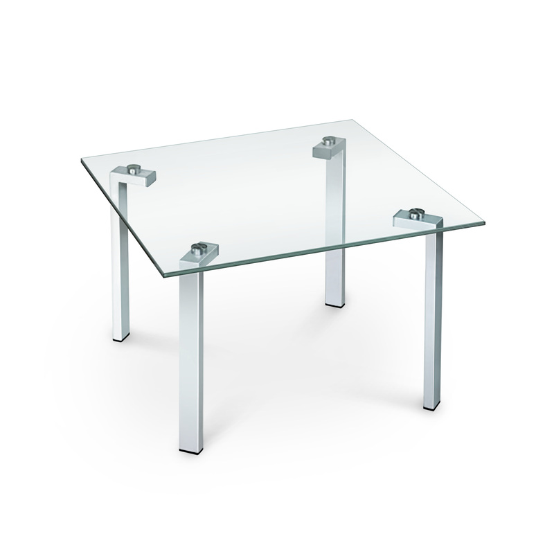 Изображение товара Стол журнальный Сенатор-18 стекло металлик Россия 600x600 мм высота 415 мм