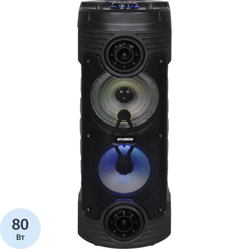 Изображение товара Акустическая система Hyundai H-MC170 с микрофоном и подсветкой черная