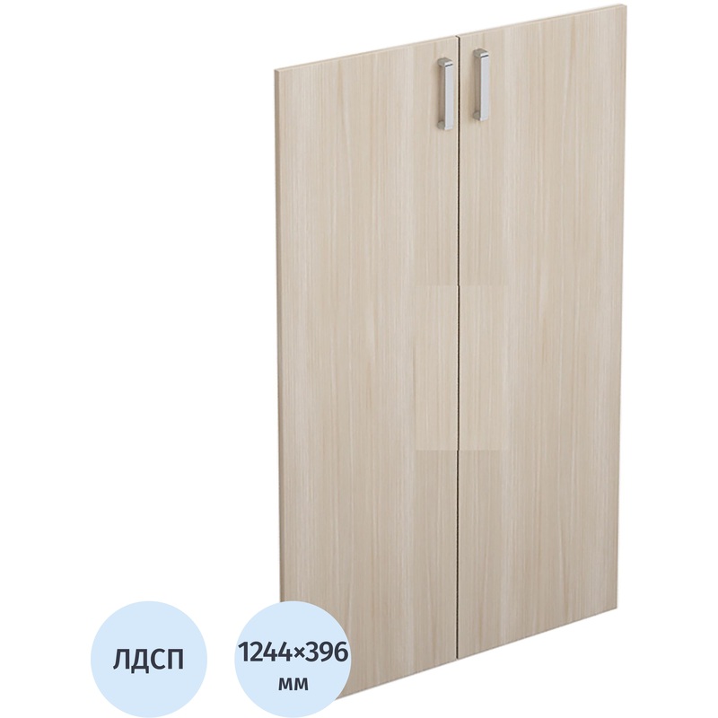 Изображение товара Двери средние Avance 6ФКЗ.002 ЛДСП шамони светлый с замком 396х1244 мм (2 штуки в упаковке)