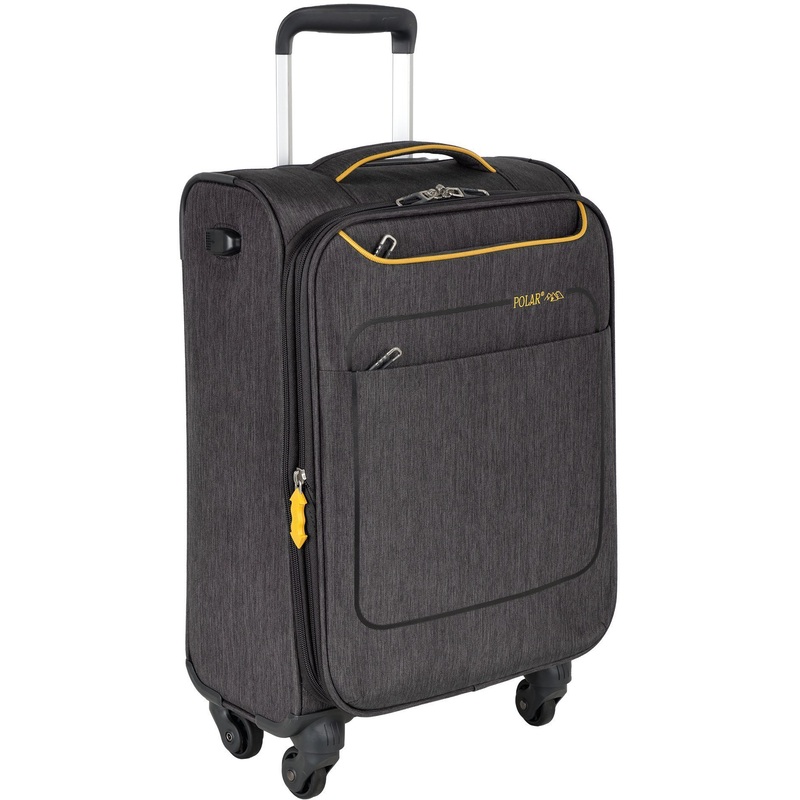 Изображение товара Чемодан Polar размер S из полиэстера серый 37 л с 4 колёсами