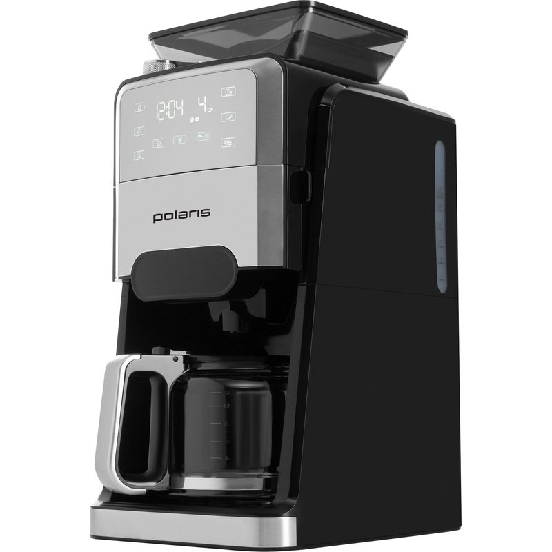 Изображение товара Капельная кофеварка Polaris PCM 1250 с встроенной кофемолкой 1400Вт черная