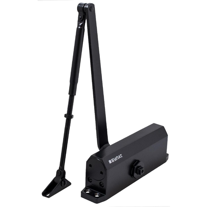 Изображение товара Доводчик дверной Булат Arctic ДД 504/5 A-B до 150 кг черный надежное автоматическое закрывание