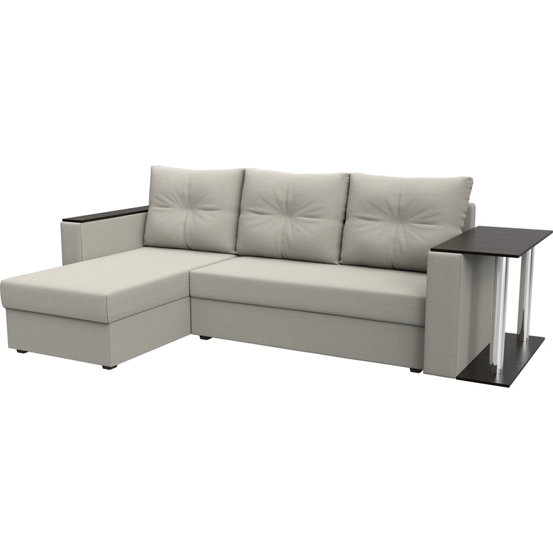 Изображение товара Диван-кровать угловой левый Комфорт Атланта со столиком бежевый