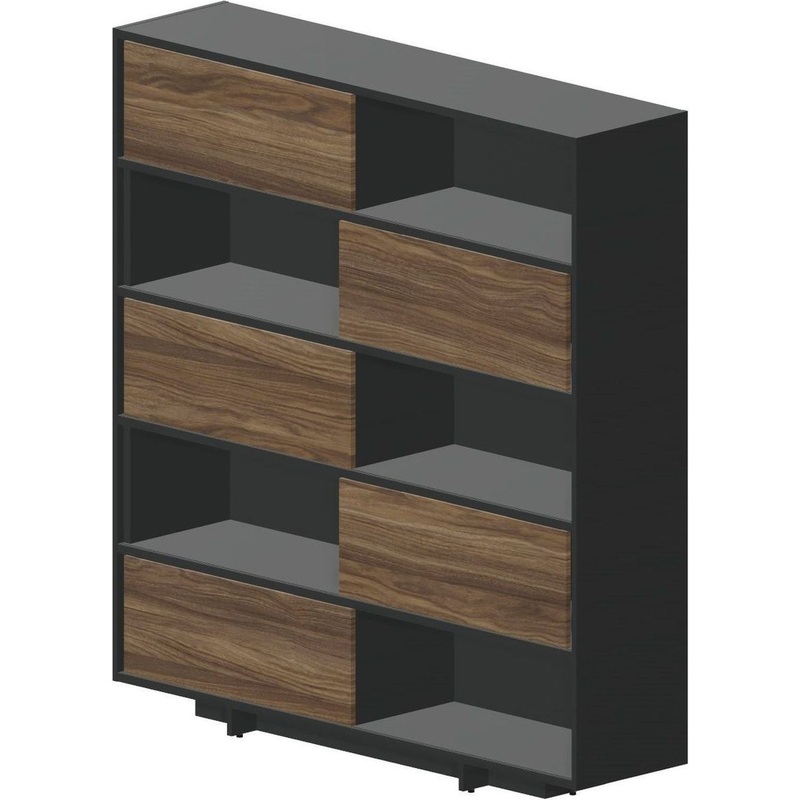 Изображение товара Шкаф-купе для документов Faber FAHSL195ANWN орех/антрацит 1800х440х1950 мм