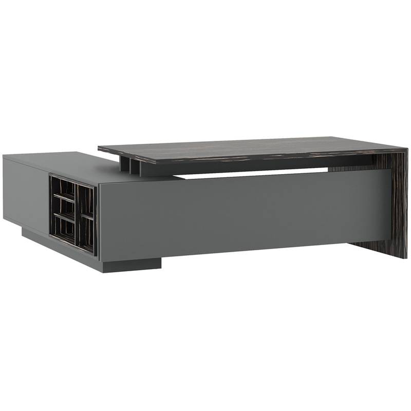 Изображение товара Письменный стол SS Dali 101 R эбен/антрацит 2120х1150 мм