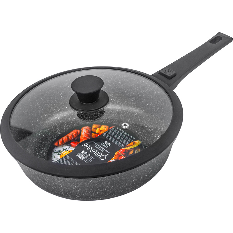 Изображение товара Сковорода Panairo Expa induction 22 см с антипригарным покрытием, с крышкой и съёмной ручкой