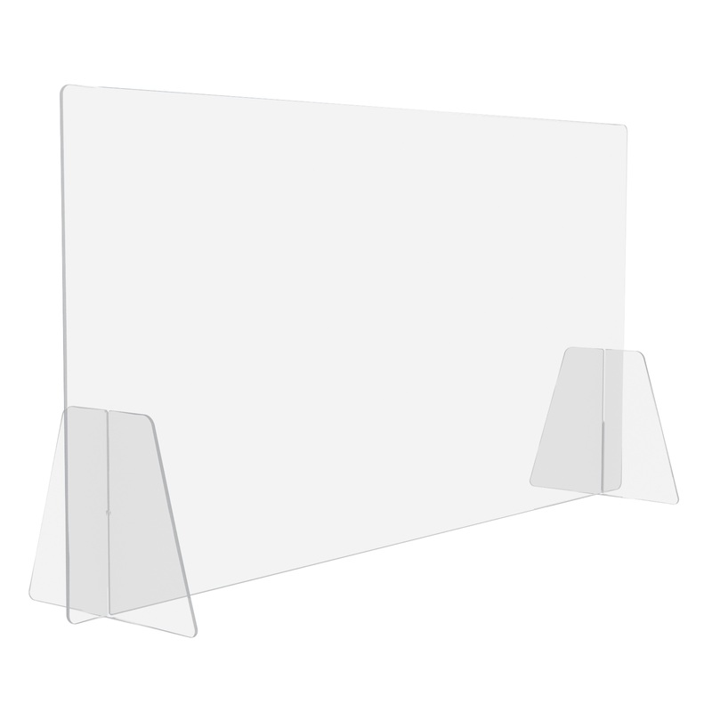 Изображение товара Защитный экран BSL 1100x750x4 мм из акрила на опорах для стола