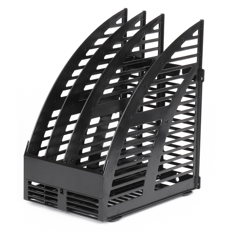 Изображение товара Лоток вертикальный для бумаг 160 мм Выбор есть (Attache Economy) пластиковый чёрный