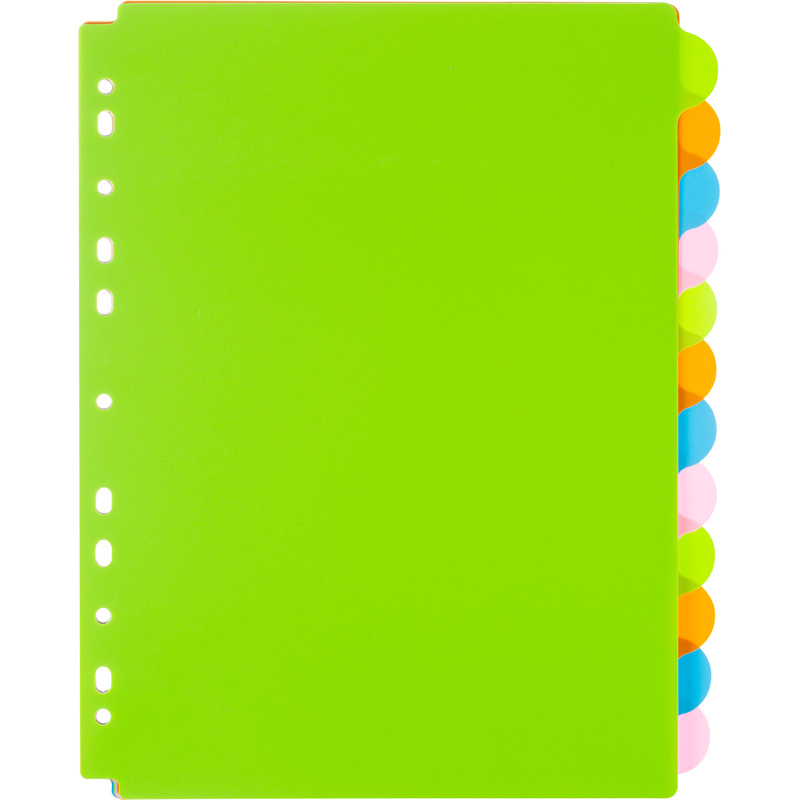 Изображение товара Пластиковые разделители листов А4+ 12 цветов Attache Selection