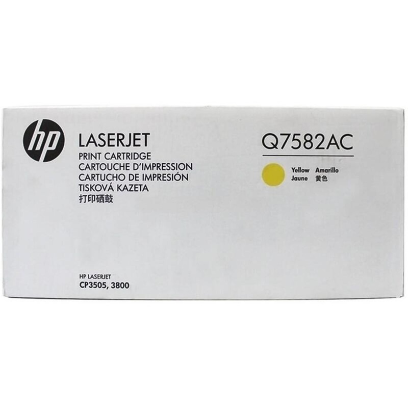 Изображение товара Уценка. Картридж лазерный HP Q7582AC желтый оригинальный. уц_тех