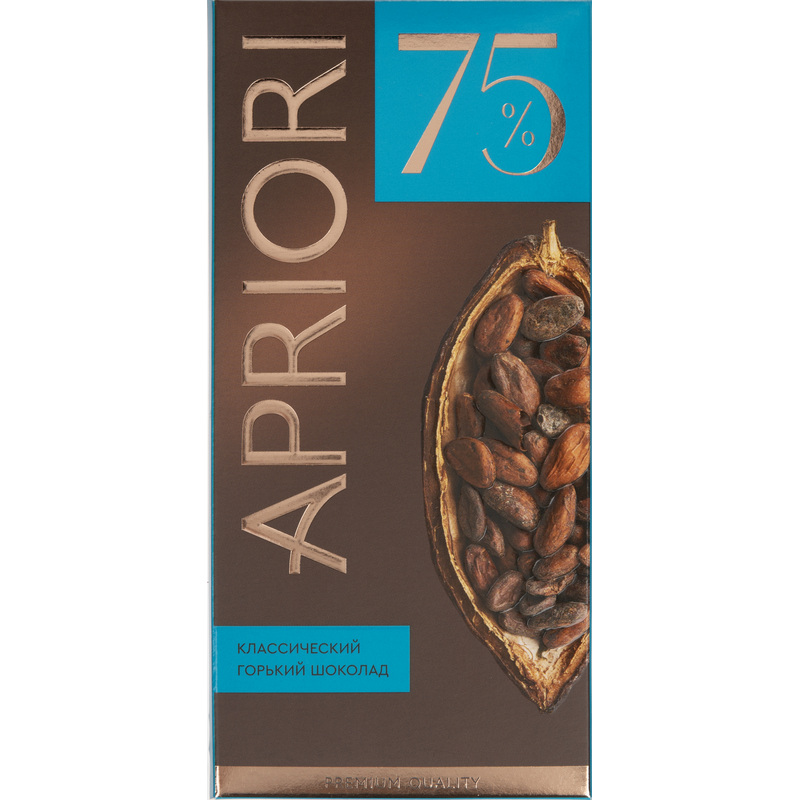 Изображение товара Горький шоколад Apriori 75% какао 85 г Натуральный насыщенный вкус