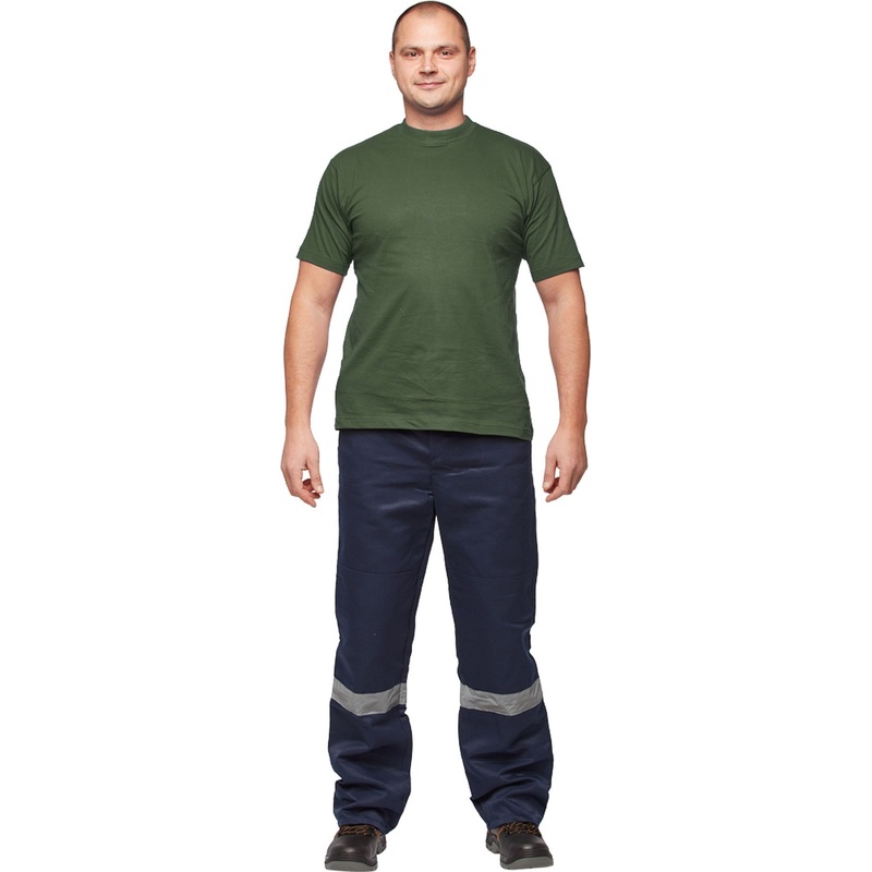 Изображение товара Футболка тёмно-зелёная короткий рукав 100% хлопок (размер 68-70 (ХХXХХL))