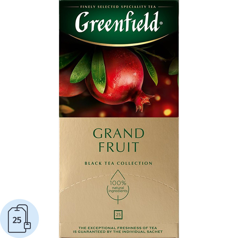 Изображение товара Чай черный Greenfield Grand Fruit 25 пакетиков с гранатом и розмарином