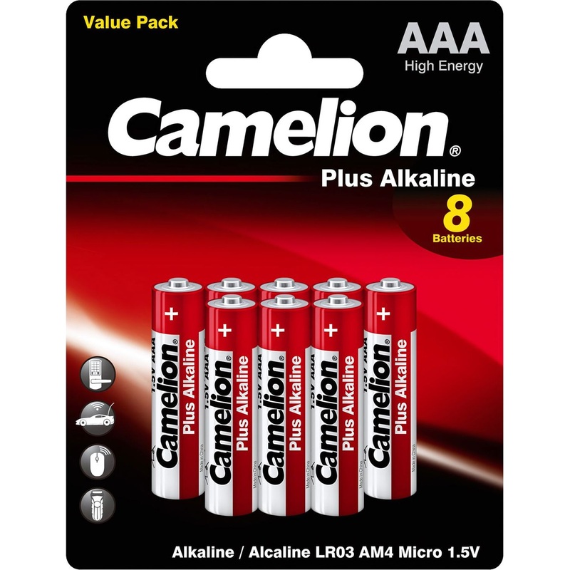 Изображение товара Батарейка ААА мизинчиковая Camelion Plus Alkaline 8 штук
