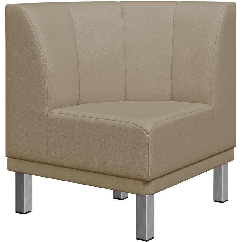 Изображение товара Угловой модуль диван Холл светло-коричневый искусственная кожа