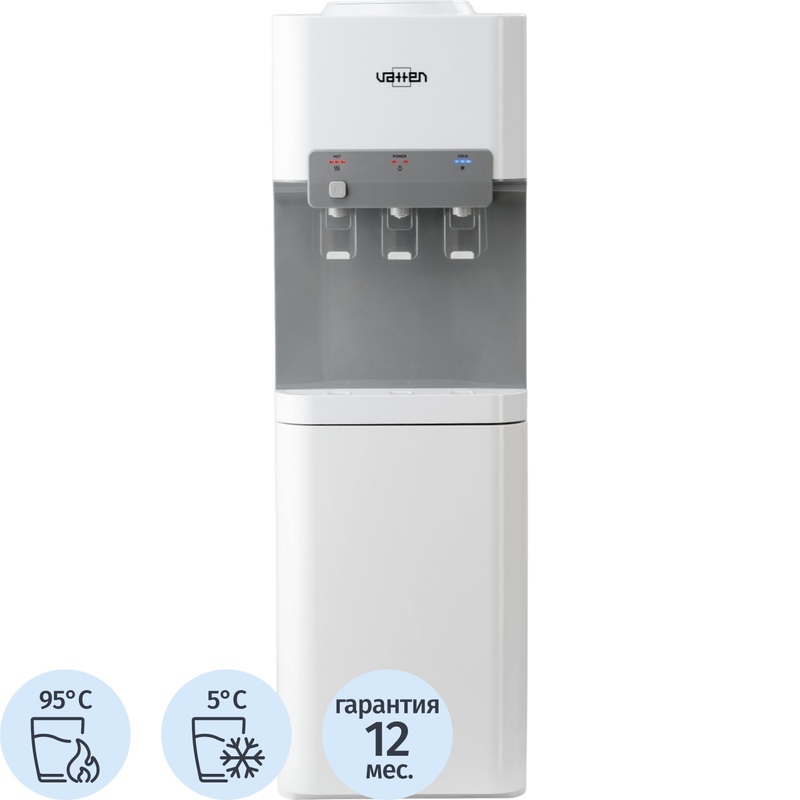 Изображение товара Кулер для воды Vatten V11WKB белый (нагрев и охлаждение)