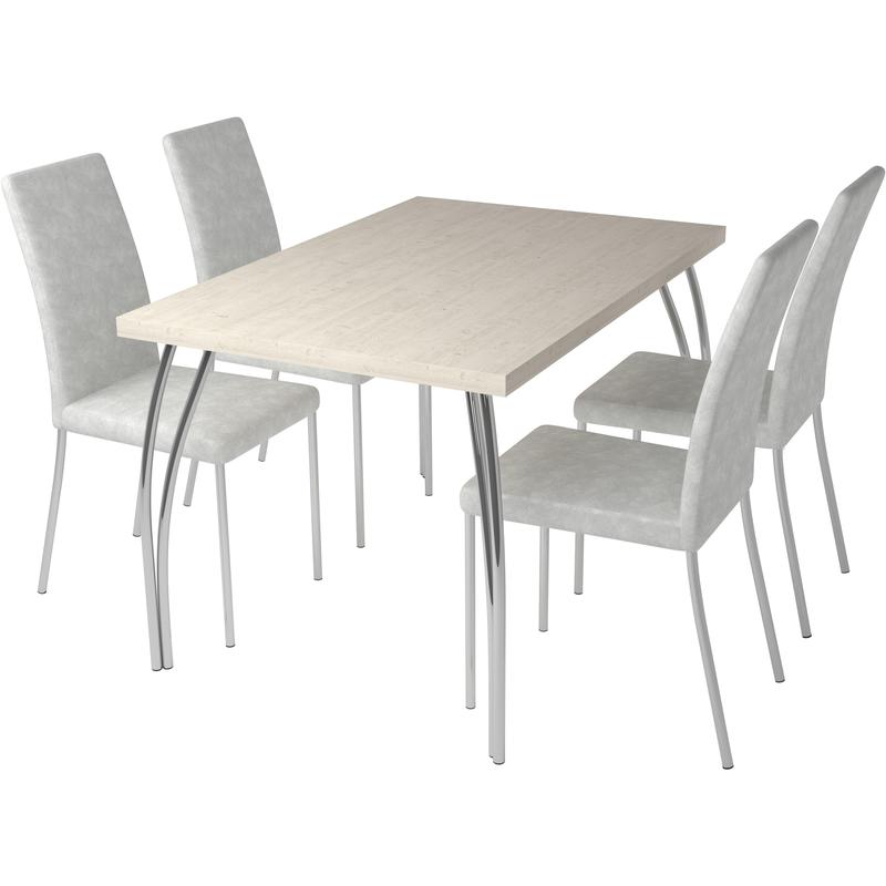 Изображение товара Обеденная группа Степ K-05 наоми марио/хром (стол, 4 стула)