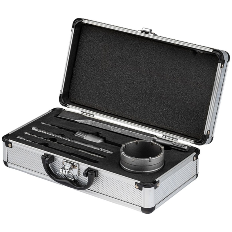 Изображение товара Набор для установки подрозетников Kranz 5 предметов SDS-plus