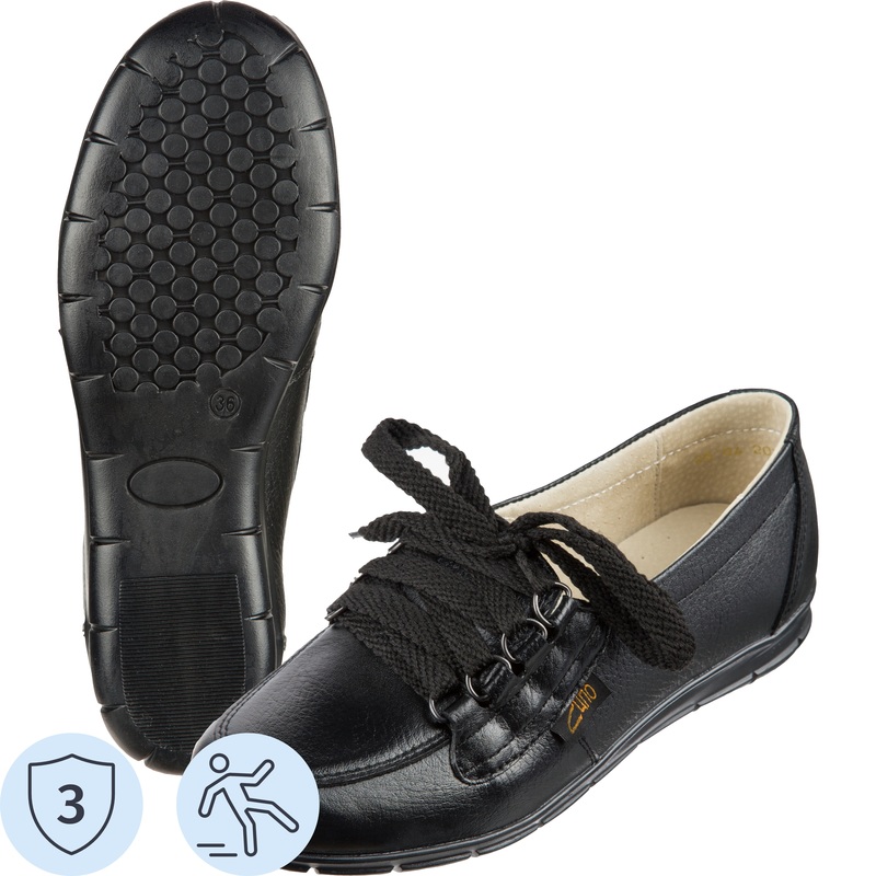 Изображение товара Женские рабочие полуботинки Танго из натуральной кожи, черные, размер 38