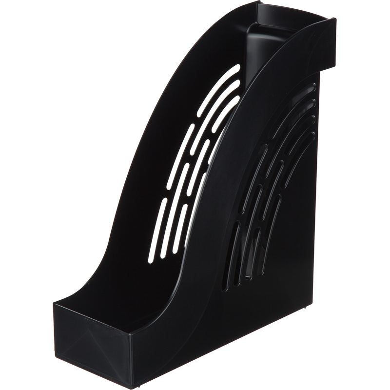 Изображение товара Вертикальный пластиковый лоток для бумаг А4 черный Attache 95 мм