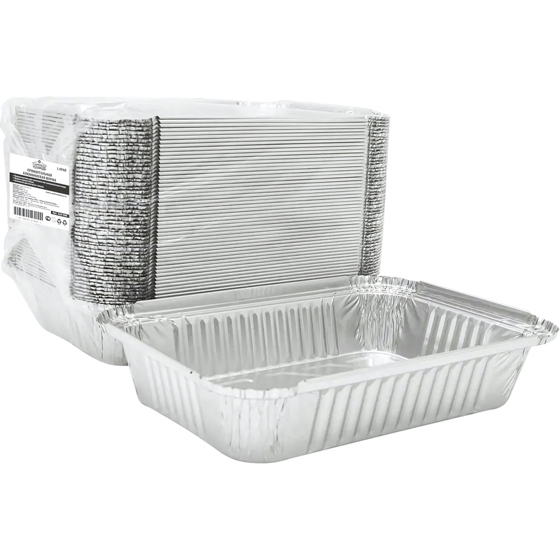 Изображение товара Алюминиевые прямоугольные контейнеры Горница 880 мл, упаковка 50 штук