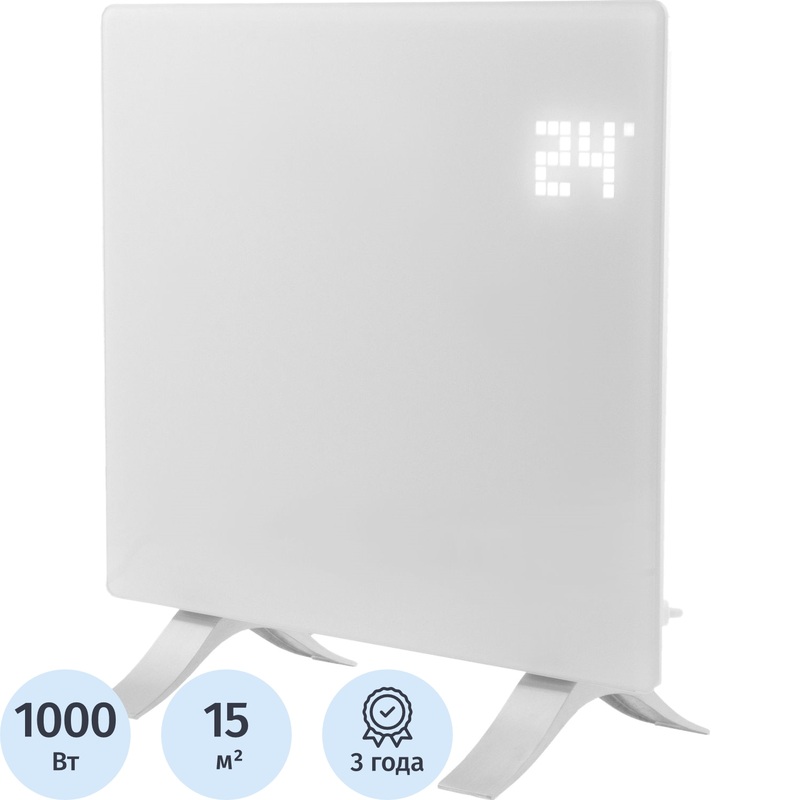 Изображение товара Конвектор Denzel OptiPrime-1000 белый (1000 Вт, с терморегулятором, 98121)