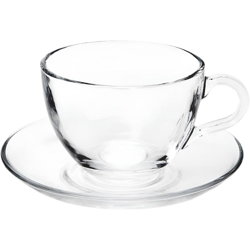 Изображение товара Чайная пара Pasabahce Бейзик стеклянная 200 мл (6 штук в упаковке)