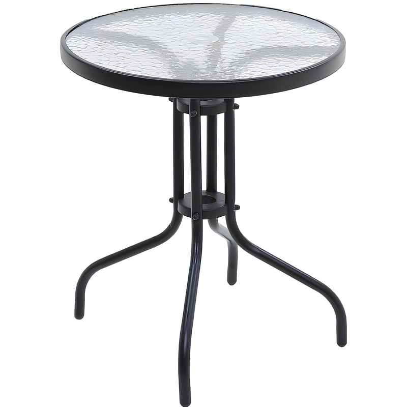 Изображение товара Стол к набору Марсель Мини (черный/прозрачный, 600х600х700 мм)