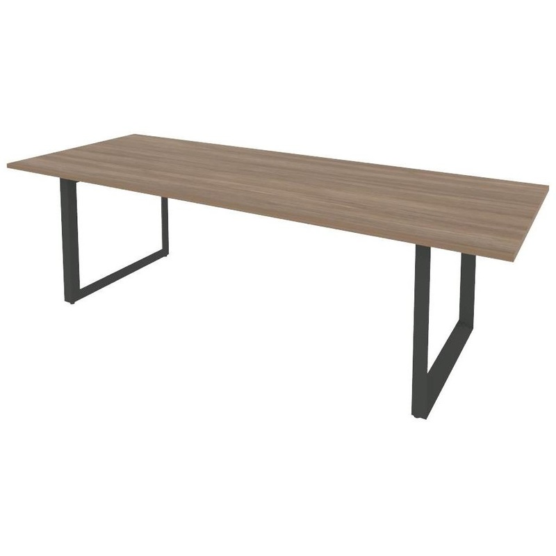 Изображение товара Стол для переговоров Onix Direct O.MO-PRG-25 на металлокаркасе (дуб аризона/антрацит, 2580х980х750 мм)