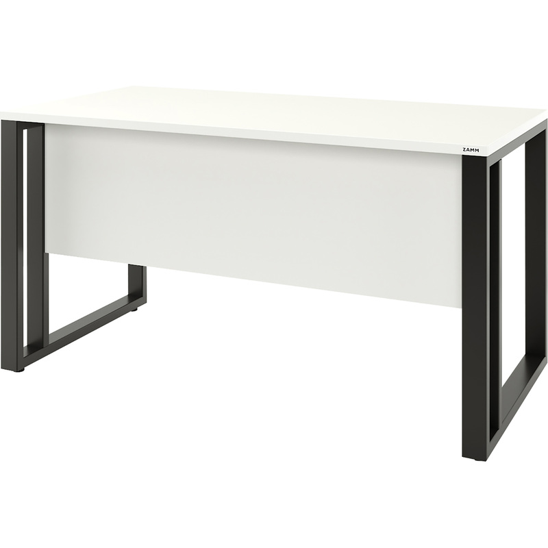 Изображение товара Стол письменный Zamm Статус 10833 белый премиум/чёрный 1200х700х745 мм