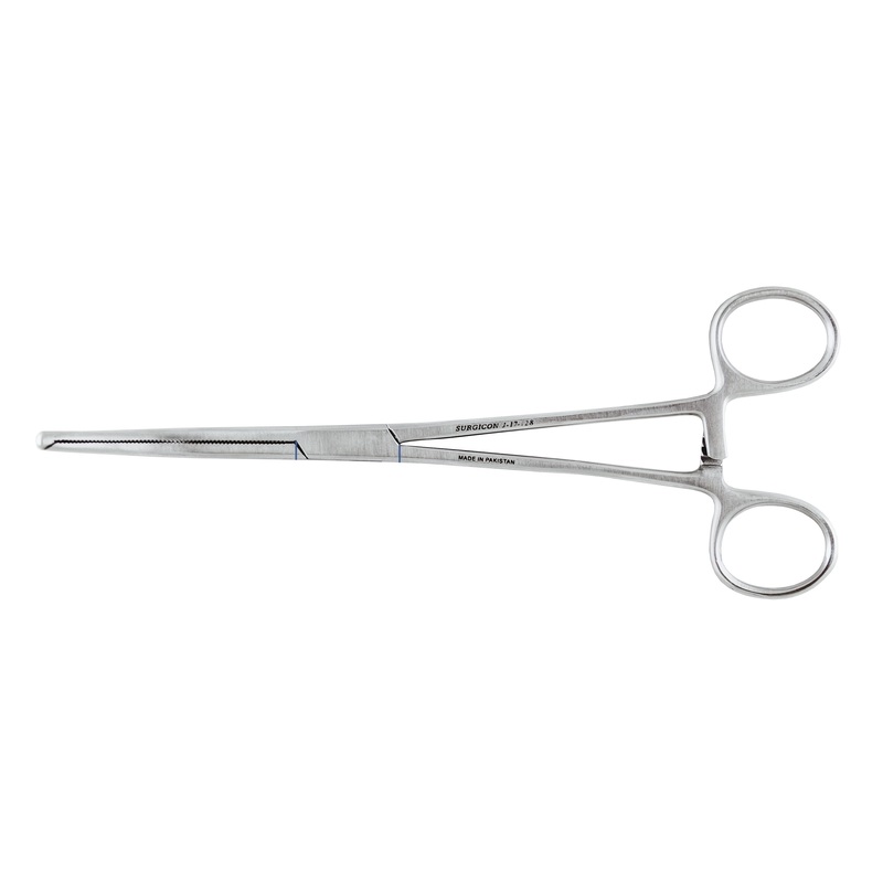 Изображение товара Зажим кровоостанавливающий Surgicon №3 зубчатый изогнутый 200 мм для хирургии