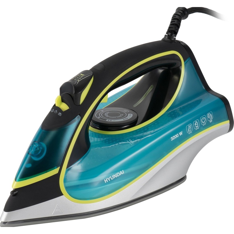 Изображение товара Уцененный утюг Hyundai H-SI01450 голубой металлический