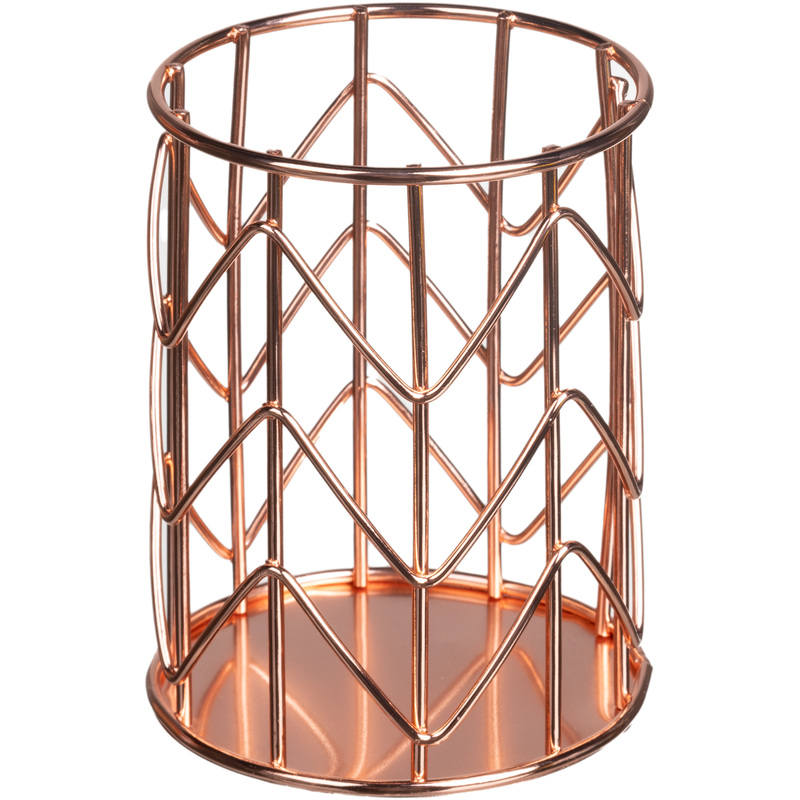 Изображение товара Подставка-стакан для канцелярских принадлежностей Attache розовое золото 8x8x10 см