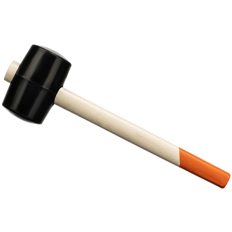 Изображение товара Киянка резиновая 450 г черная резина деревянная рукоятка Sparta (111505)