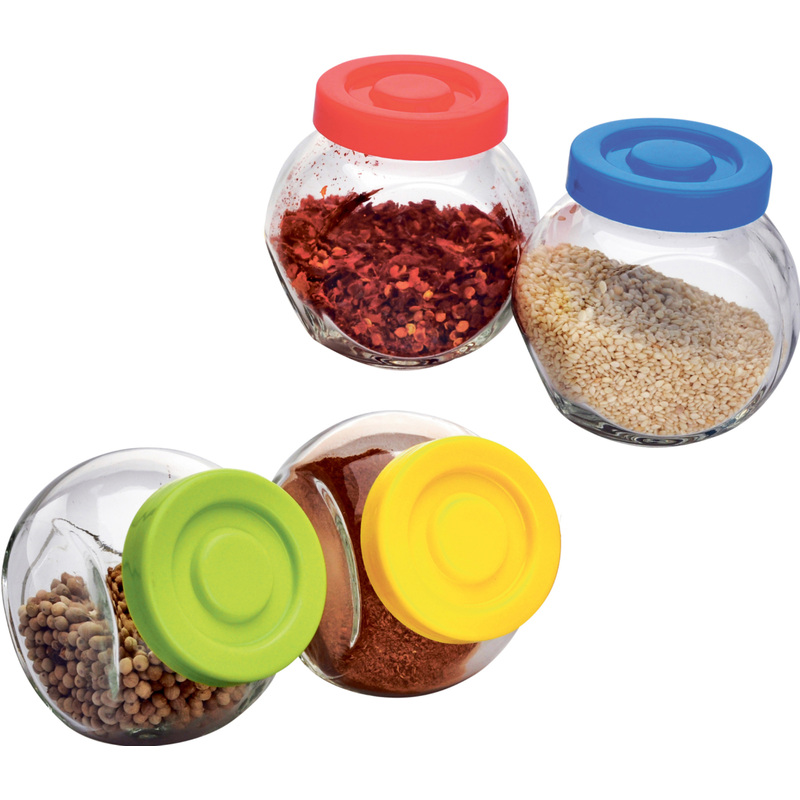 Изображение товара Банка для сыпучих продуктов Mallony Vaso стеклянная 150 мл (4 штуки в упаковке)