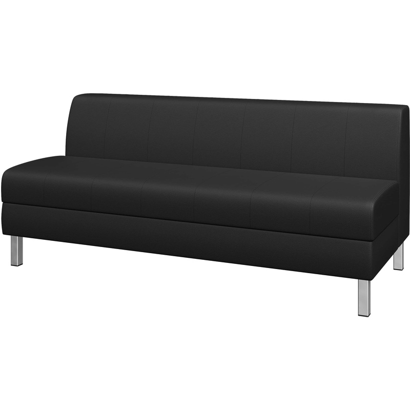 Изображение товара Уценка. Модуль диван прямой Flagman трёхместный чёрный (искусственная кожа)