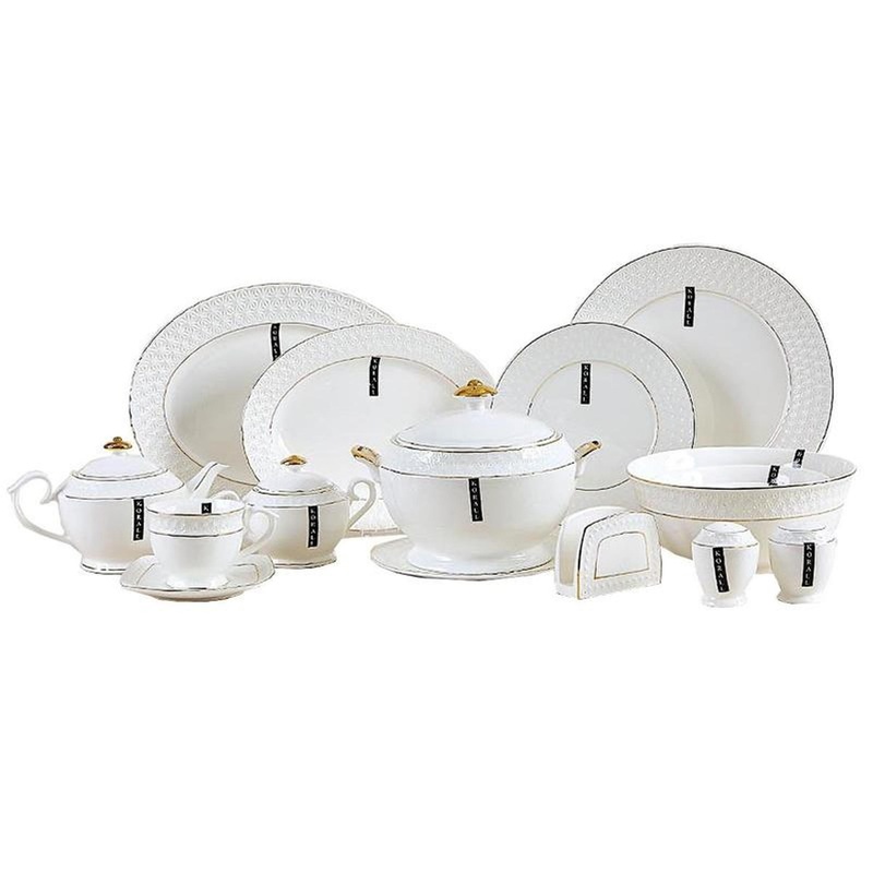 Изображение товара Уценка. Сервиз обеденный на 6 персон 49 предметов Korall Снежная королева керамический (СРТ0262-А)