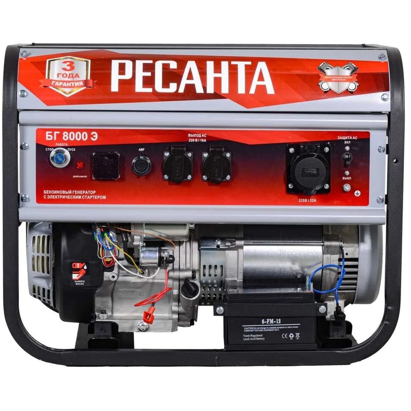Изображение товара Генератор бензиновый Ресанта БГ 8000 Э (64/1/48)