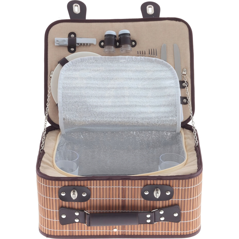 Изображение товара Корзина для пикника на 2 персоны с холодильным отделом 40х32х17.5 см