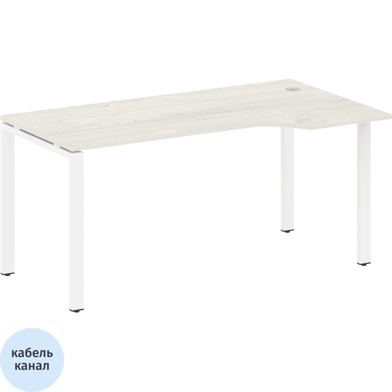 Изображение товара Эргономичный стол Metal System Style БП.СА-1 Пр правый 1600x900x750 мм
