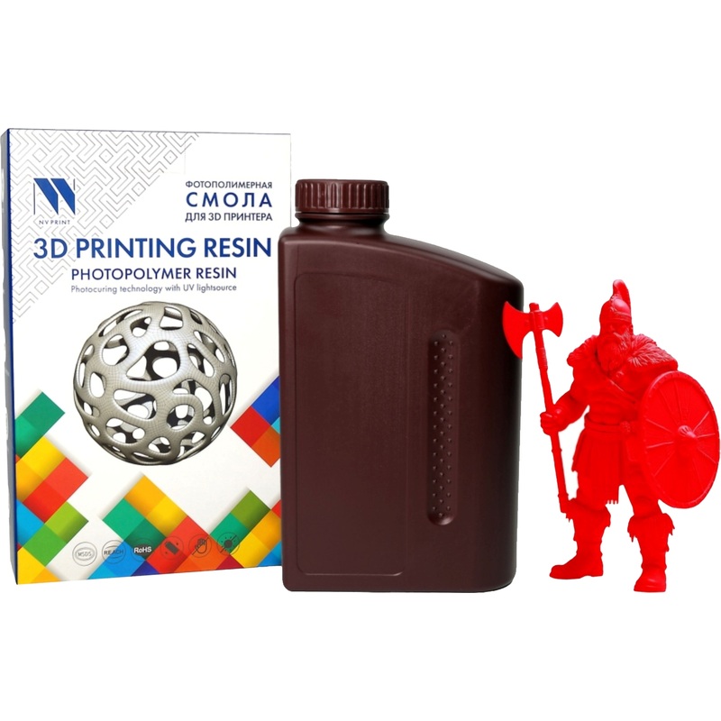Изображение товара Фотополимер NV Print для 3D-принтера 1 л красный для SLA, LCD, DLP Изображение товара Фотополимер NV Print для 3D-принтера 1 л красный для SLA, LCD, DLP