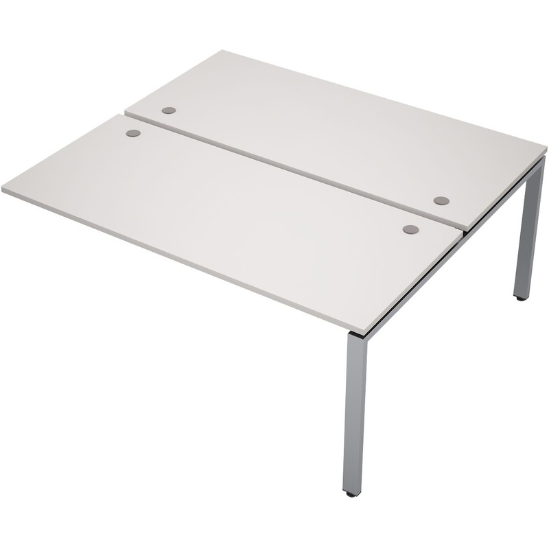 Изображение товара Рабочая станция Avance 6МБК.6289 двухместная белый алюминий матовый 1400х1635х750 мм