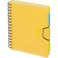 Ежедневник недатированный Attache Bright Colours пластик А5 136 листов  жёлтый